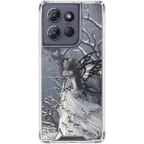 Fairy with Owl in Snow by Nene Thomas Moto G Play 5G (2025) Clear Case