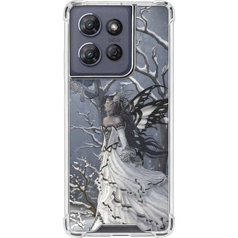 Fairy with Owl in Snow by Nene Thomas Moto G Stylus 5G (2025) Clear Case