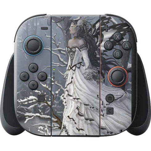 Fairy with Owl in Snow by Nene Thomas Nintendo Switch 2 (2025) with Joy-Con Skin