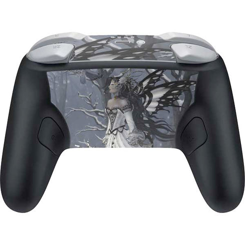 Fairy with Owl in Snow by Nene Thomas Nintendo Switch 2 (2025) Pro Controller Skin