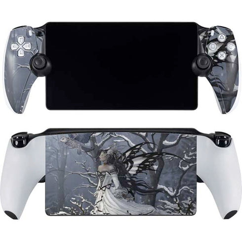 Fairy with Owl in Snow by Nene Thomas PlayStation Portal Remote Player Skin