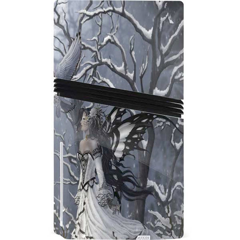 Fairy with Owl in Snow by Nene Thomas PS5 Pro Disk Console Skin