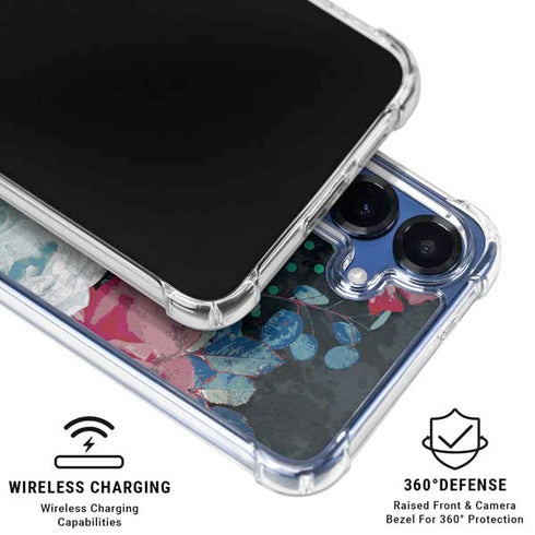 Fall Flowers Galaxy S25 Clear Case