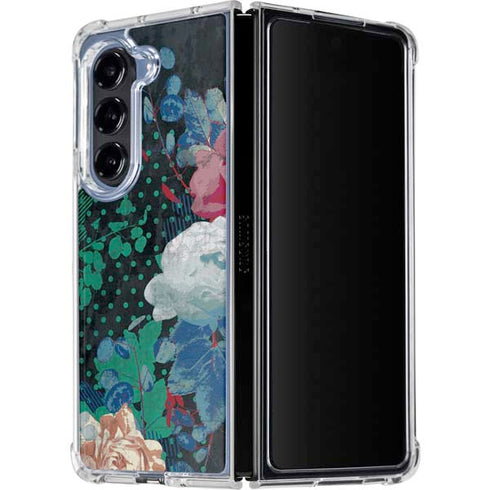Fall Flowers Galaxy Z Fold5 5G Clear Case