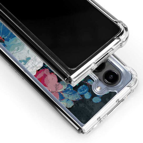 Fall Flowers Galaxy Z Fold5 5G Clear Case