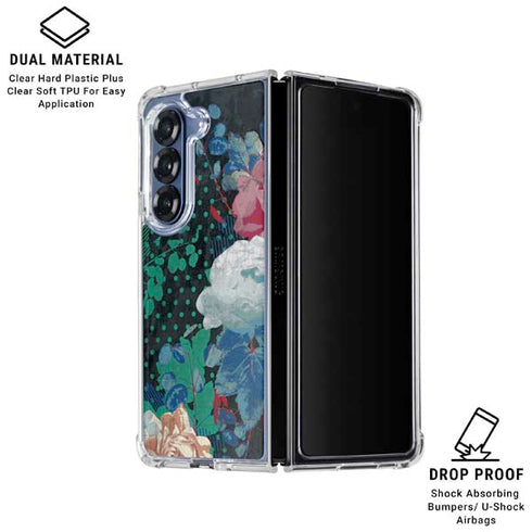 Fall Flowers Galaxy Z Fold6 Clear Case