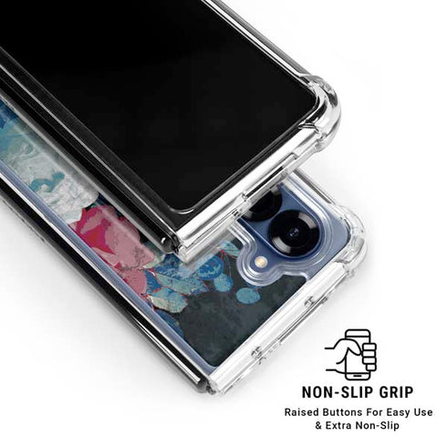Fall Flowers Galaxy Z Fold6 Clear Case