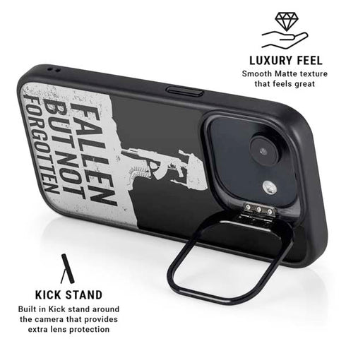 Fallen But Not Forgotten iPhone 16e Kickstand Case