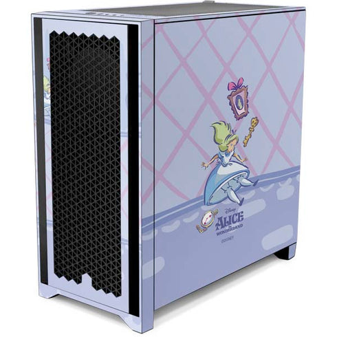 Disney Alice in Wonderland Falling down the Rabbit Hole Corsair 4000D Tempered Glass Mid-Tower ATX Case Skin
