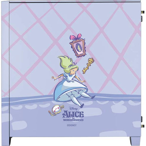 Disney Alice in Wonderland Falling down the Rabbit Hole Corsair 4000D Tempered Glass Mid-Tower ATX Case Skin
