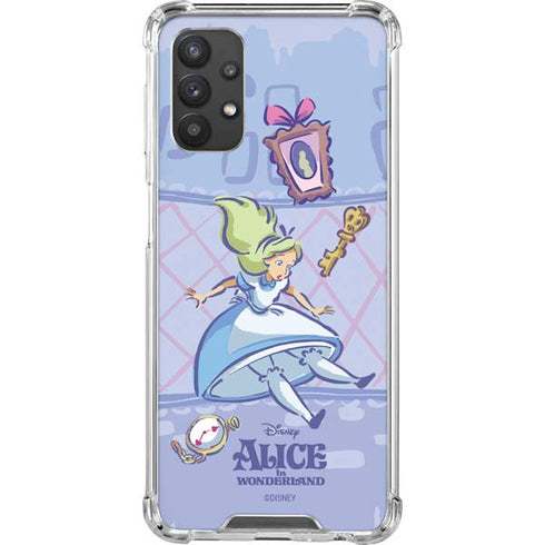 Disney Alice in Wonderland Falling down the Rabbit Hole Galaxy A32 5G Clear Case