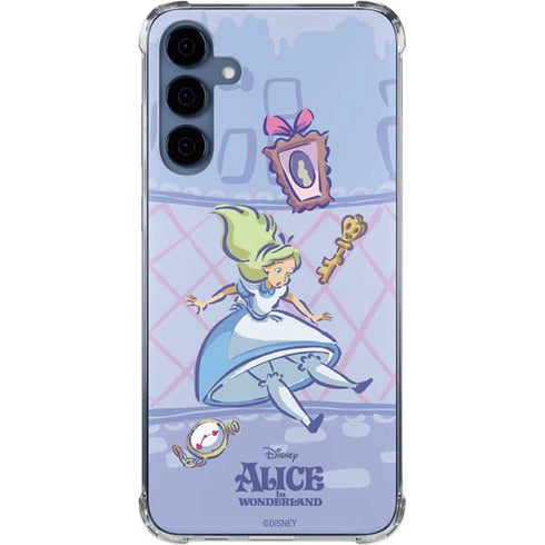 Disney Alice in Wonderland Falling down the Rabbit Hole Galaxy A55 5G Clear Case