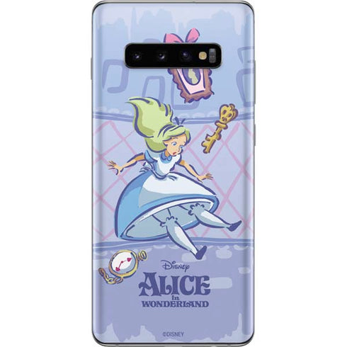 Disney Alice in Wonderland Falling down the Rabbit Hole Galaxy S10 Plus Skin