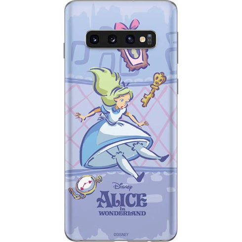 Disney Alice in Wonderland Falling down the Rabbit Hole Galaxy S10 Skin