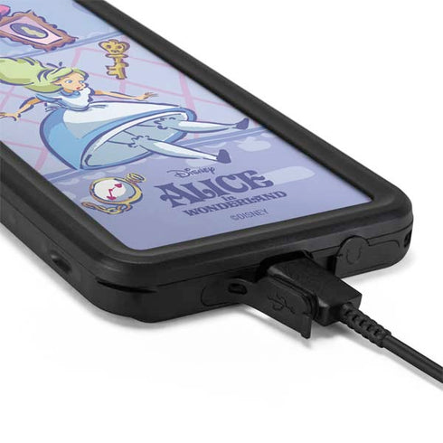 Disney Alice in Wonderland Falling down the Rabbit Hole Galaxy S20 Waterproof Case