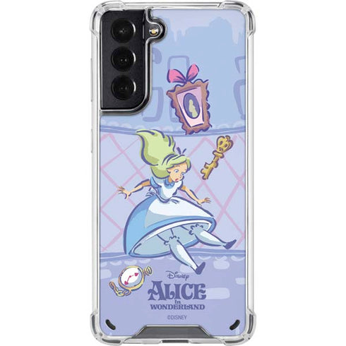 Disney Alice in Wonderland Falling down the Rabbit Hole Galaxy S21 5G Clear Case