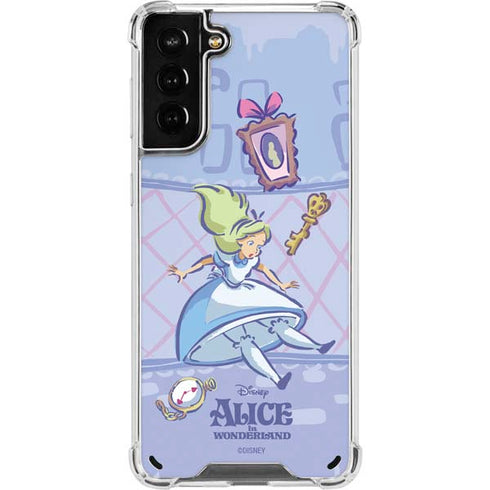 Disney Alice in Wonderland Falling down the Rabbit Hole Galaxy S21 Plus 5G Clear Case
