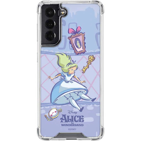 Disney Alice in Wonderland Falling down the Rabbit Hole Galaxy S22 Clear Case