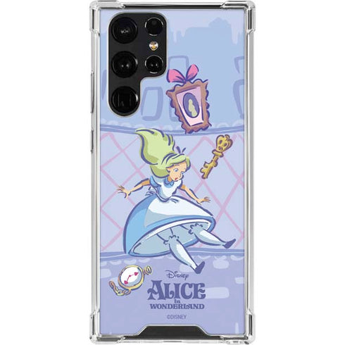 Disney Alice in Wonderland Falling down the Rabbit Hole Galaxy S22 Ultra Clear Case