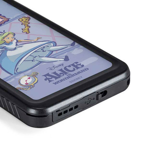 Disney Alice in Wonderland Falling down the Rabbit Hole Galaxy S23 Plus Waterproof Case