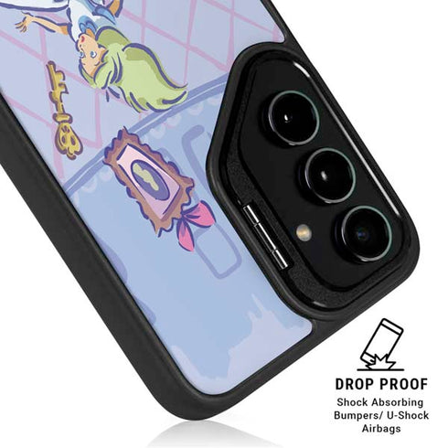 Disney Alice in Wonderland Falling down the Rabbit Hole Galaxy S25 Plus Kickstand Case