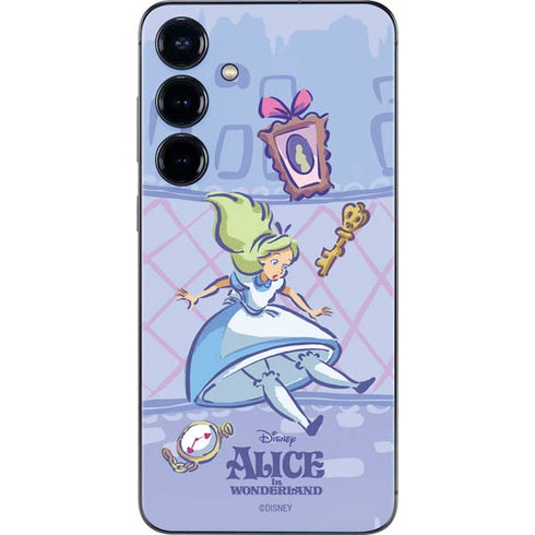 Disney Alice in Wonderland Falling down the Rabbit Hole Galaxy S25 Plus Skin