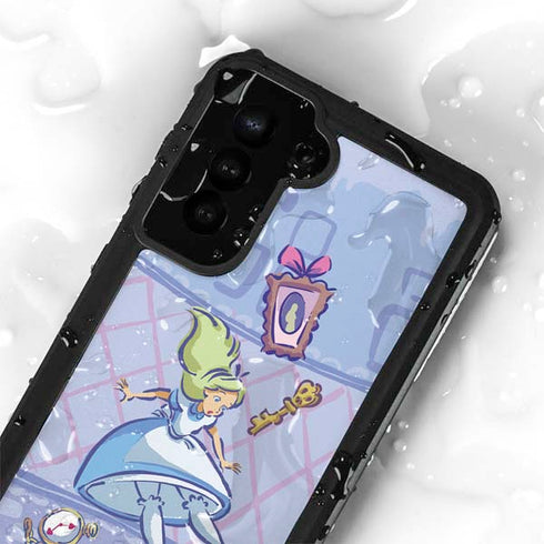 Disney Alice in Wonderland Falling down the Rabbit Hole Galaxy S24 Plus Waterproof Case