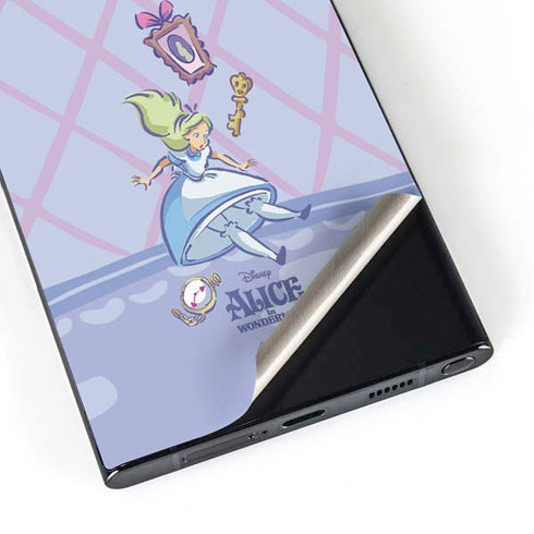 Disney Alice in Wonderland Falling down the Rabbit Hole Galaxy S25 Ultra Skin
