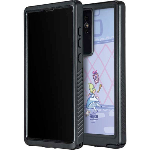 Disney Alice in Wonderland Falling down the Rabbit Hole Galaxy S24 Ultra Waterproof Case