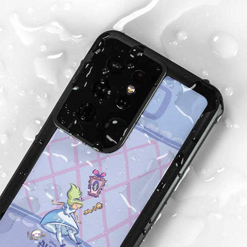 Disney Alice in Wonderland Falling down the Rabbit Hole Galaxy S24 Ultra Waterproof Case