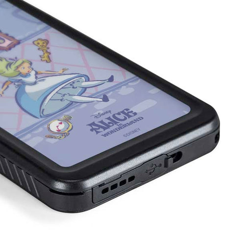 Disney Alice in Wonderland Falling down the Rabbit Hole Galaxy S24 Waterproof Case