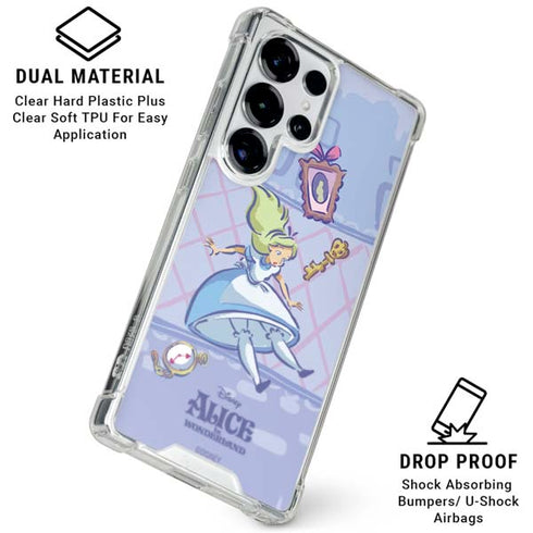 Disney Alice in Wonderland Falling down the Rabbit Hole Galaxy S26 Ultra Clear Case