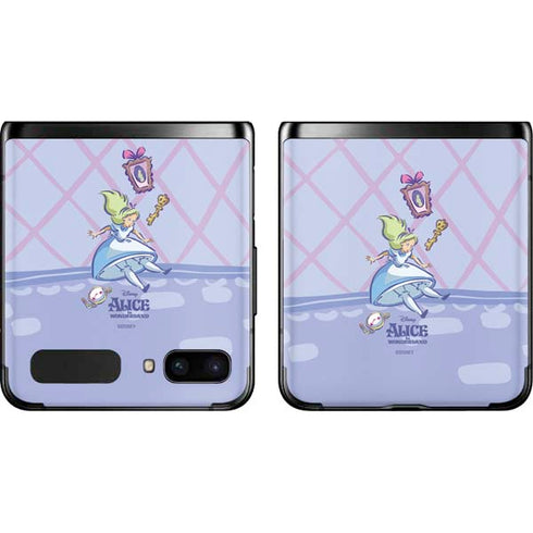Disney Alice in Wonderland Falling down the Rabbit Hole Galaxy Z Flip Skin