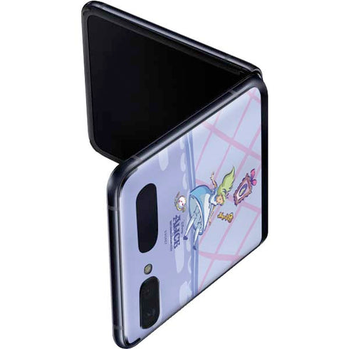 Disney Alice in Wonderland Falling down the Rabbit Hole Galaxy Z Flip Skin
