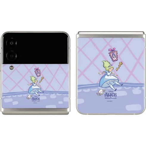 Disney Alice in Wonderland Falling down the Rabbit Hole Galaxy Z Flip3 5G Skin