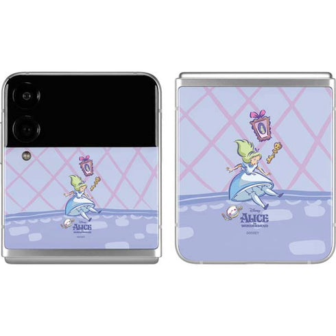 Disney Alice in Wonderland Falling down the Rabbit Hole Galaxy Z Flip4 5G Skin