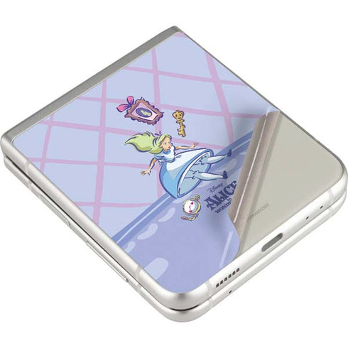 Disney Alice in Wonderland Falling down the Rabbit Hole Galaxy Z Flip4 5G Skin
