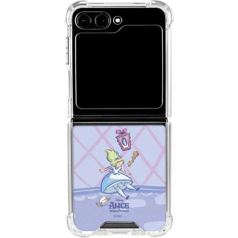 Disney Alice in Wonderland Falling down the Rabbit Hole Galaxy Z Flip5 5G Clear Case