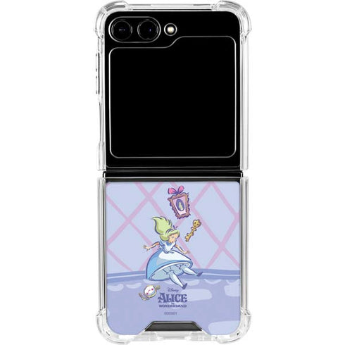 Disney Alice in Wonderland Falling down the Rabbit Hole Galaxy Z Flip6 Clear Case