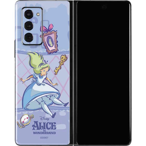 Disney Alice in Wonderland Falling down the Rabbit Hole Galaxy Z Fold2 5G Skin