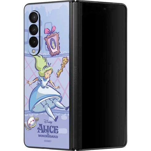 Disney Alice in Wonderland Falling down the Rabbit Hole Galaxy Z Fold3 5G Skin