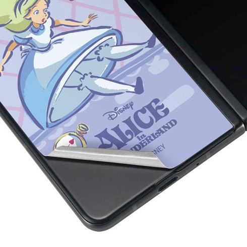 Disney Alice in Wonderland Falling down the Rabbit Hole Galaxy Z Fold4 5G Skin