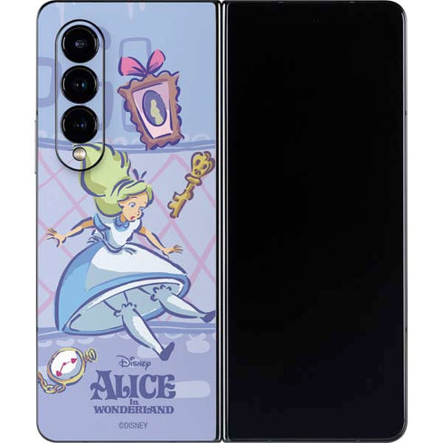 Disney Alice in Wonderland Falling down the Rabbit Hole Galaxy Z Fold4 5G Skin