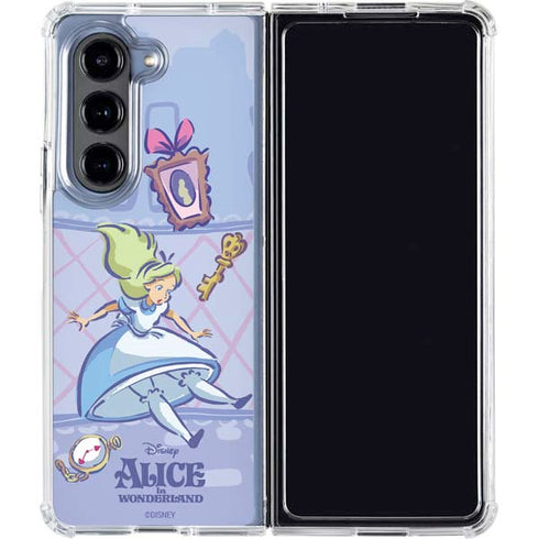 Disney Alice in Wonderland Falling down the Rabbit Hole Galaxy Z Fold5 5G Clear Case
