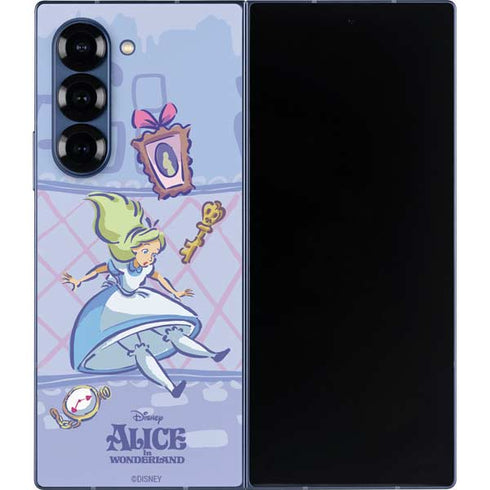 Disney Alice in Wonderland Falling down the Rabbit Hole Galaxy Z Fold6 Skin