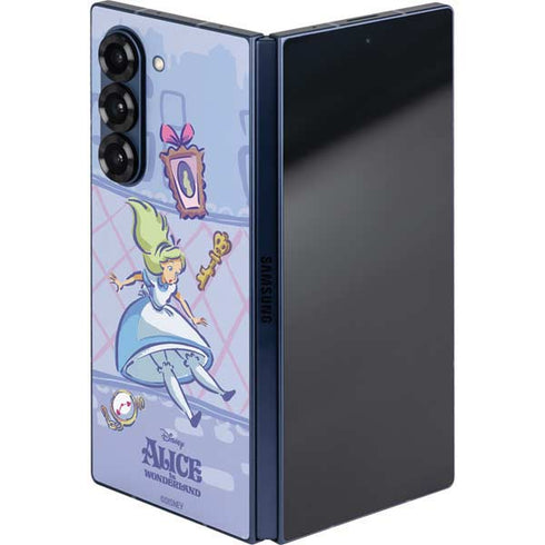 Disney Alice in Wonderland Falling down the Rabbit Hole Galaxy Z Fold6 Skin