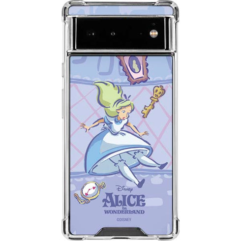 Disney Alice in Wonderland Falling down the Rabbit Hole Google Pixel 6 Clear Case