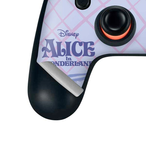 Disney Alice in Wonderland Falling down the Rabbit Hole Google Stadia Controller Skin