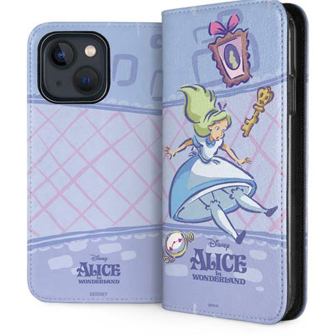Disney Alice in Wonderland Falling down the Rabbit Hole iPhone 13 Folio Case