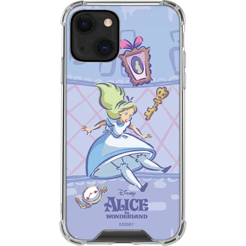 Disney Alice in Wonderland Falling down the Rabbit Hole iPhone 13 Mini Clear Case